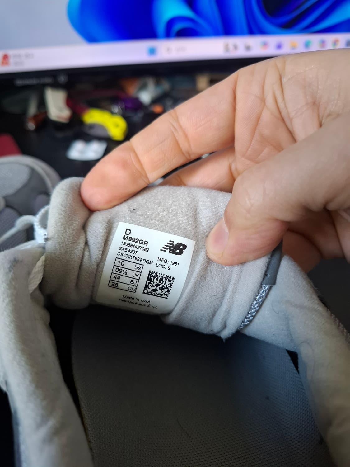 뉴발란스 992 Made in USA 회색 280mm 상품이미지5