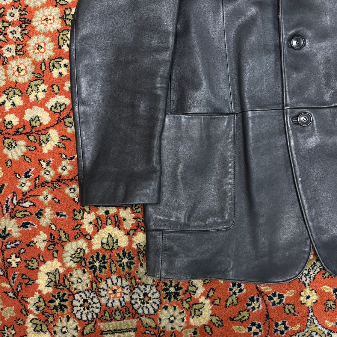 [착용샷] MIK 리얼 레더 램스킨 가죽 블레이저 105 상품이미지4