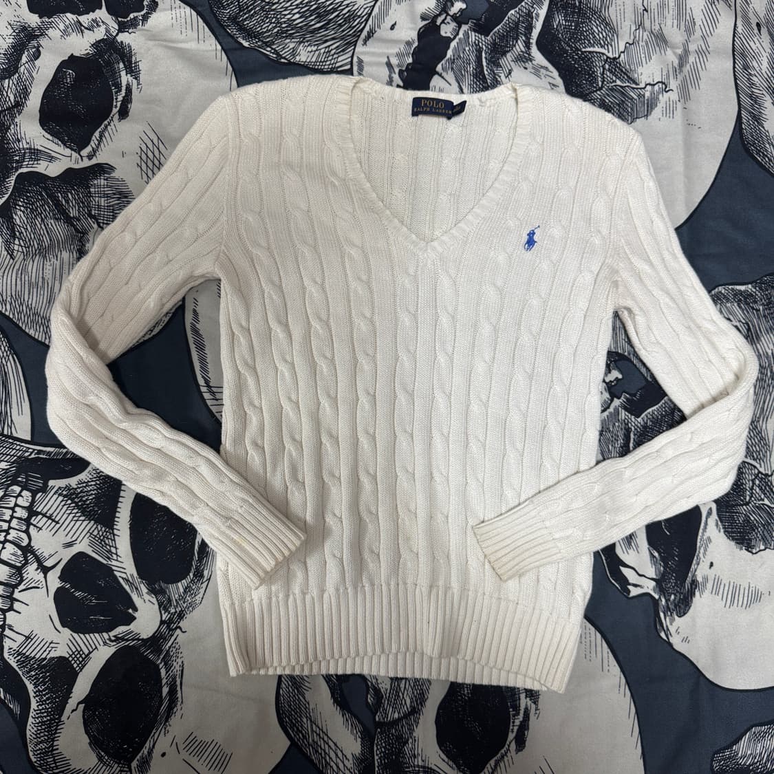 폴로랄프로렌  브이넥 케이블 니트 S사이즈 160/84a 상품이미지1