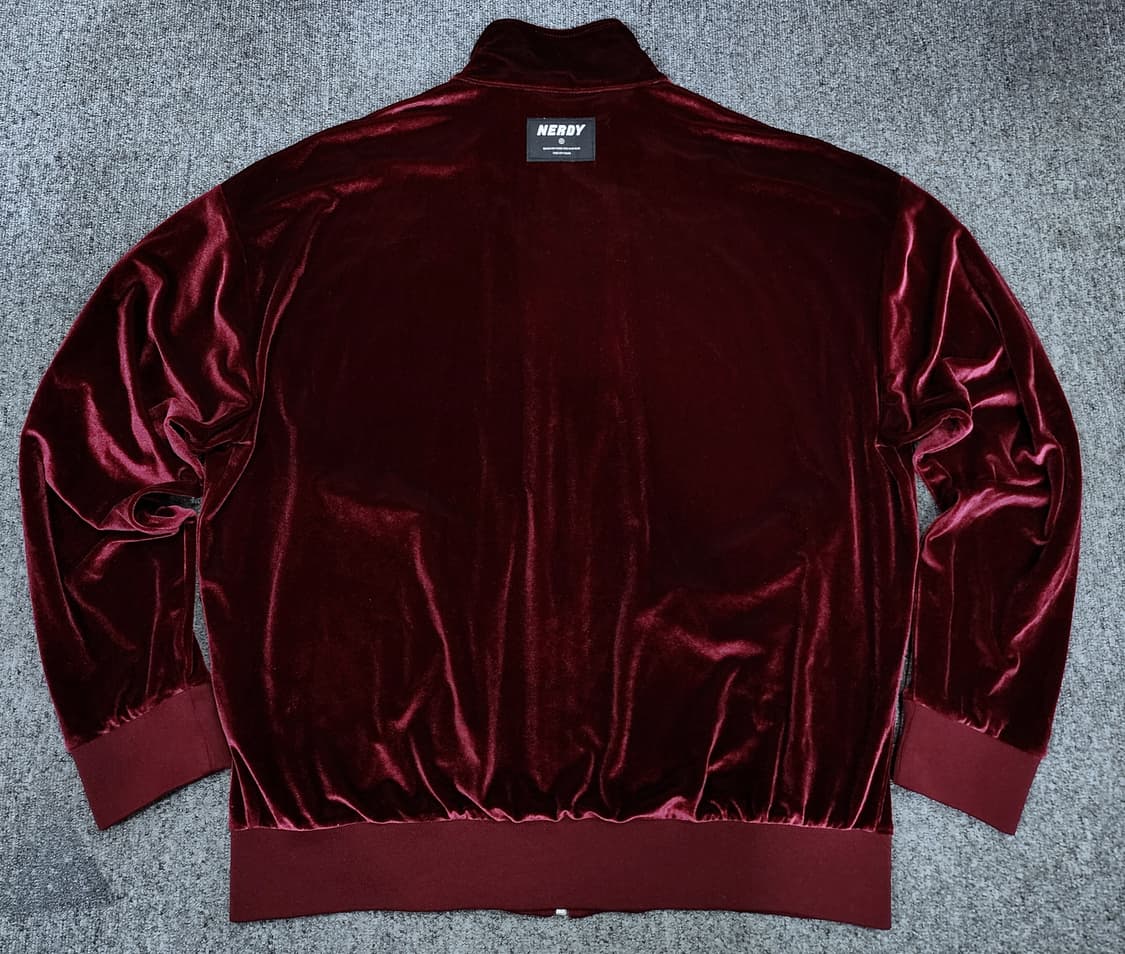 널디 버건디 벨루어 벨벳 트랙탑 져지 M 상품이미지2