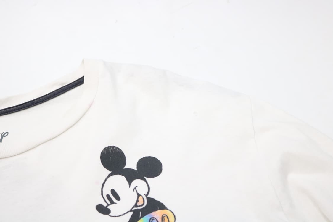 디즈니 정품 빈티지 미키 마우스 레인보우 다이 타이 롱 슬리브 (M) 상품이미지9