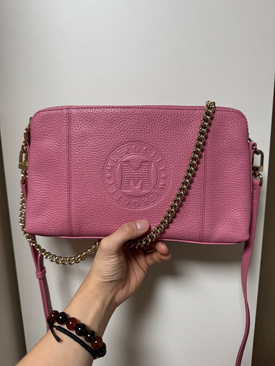 메트로시티 핑크레더 숄더백 상품이미지1