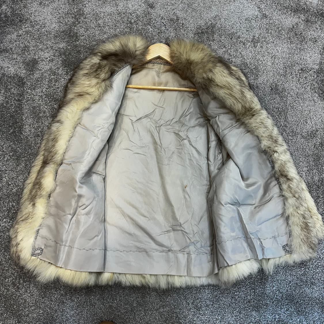 화이트 브라운 믹스컬러 사가폭스 퍼자켓L 상품이미지3