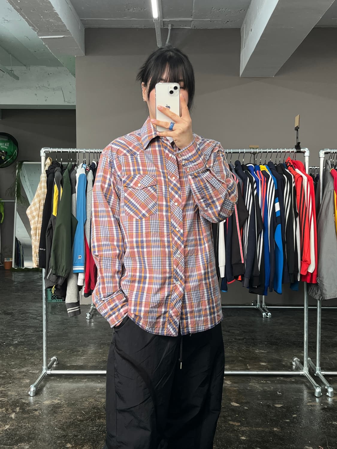 랭글러 웨스턴 체크 셔츠 상품이미지1