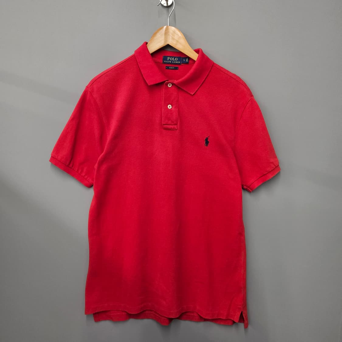 폴로 랄프로렌 코튼 반팔 카라티 레드 상품이미지1