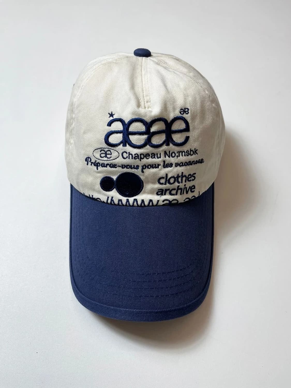 에이이에이이 웹 로고 투톤 볼캡 Q1368 상품이미지2