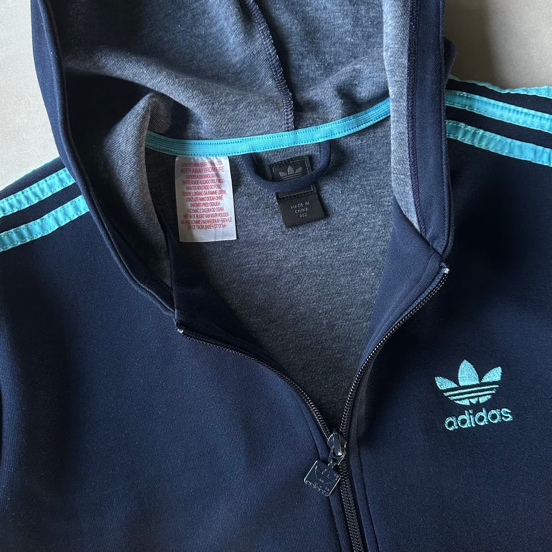 [S]아디다스 후드 플락 네이비 트랙탑 져지  상품이미지5