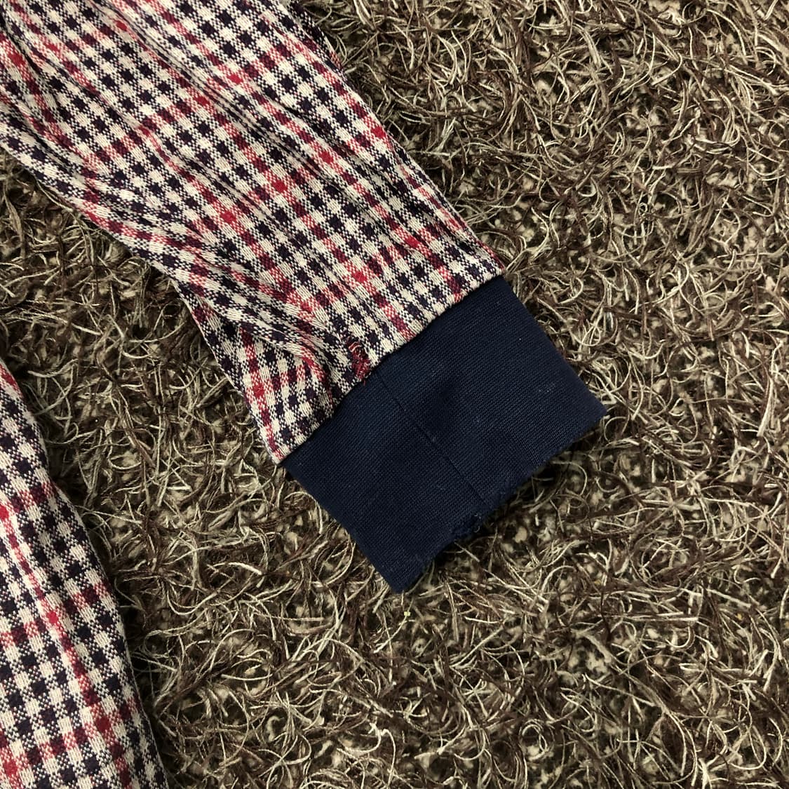 입생로랑 아카이브 체크 긴팔 카라 티셔츠 상품이미지3