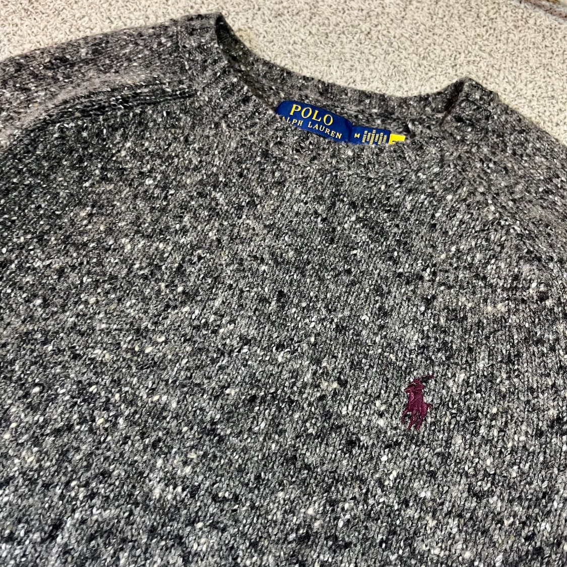 폴로 랄프로렌 QR 울 블렌드 새들 니트 상품이미지2