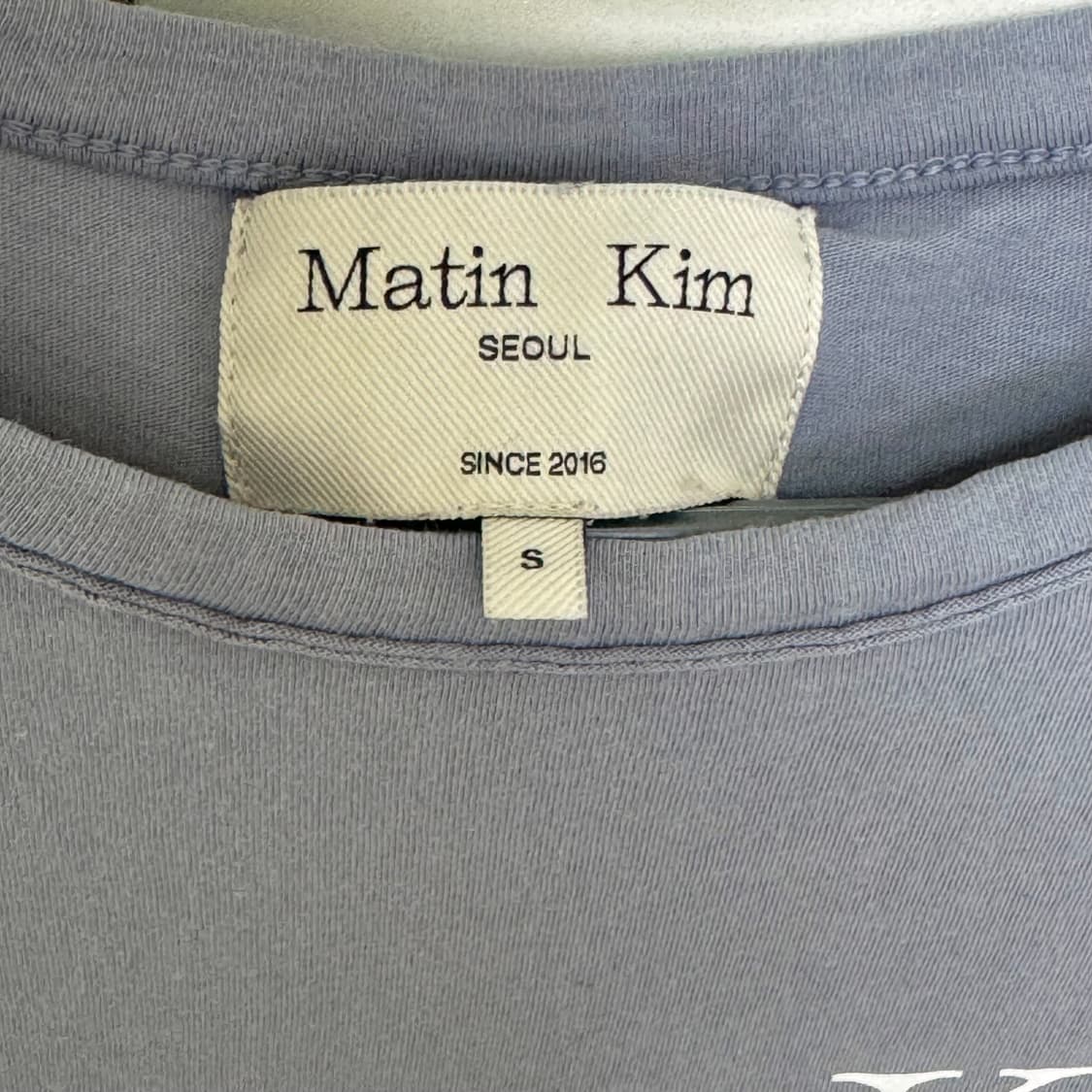새상품 마뗑킴 로고 반팔 크롭티 s 상품이미지2