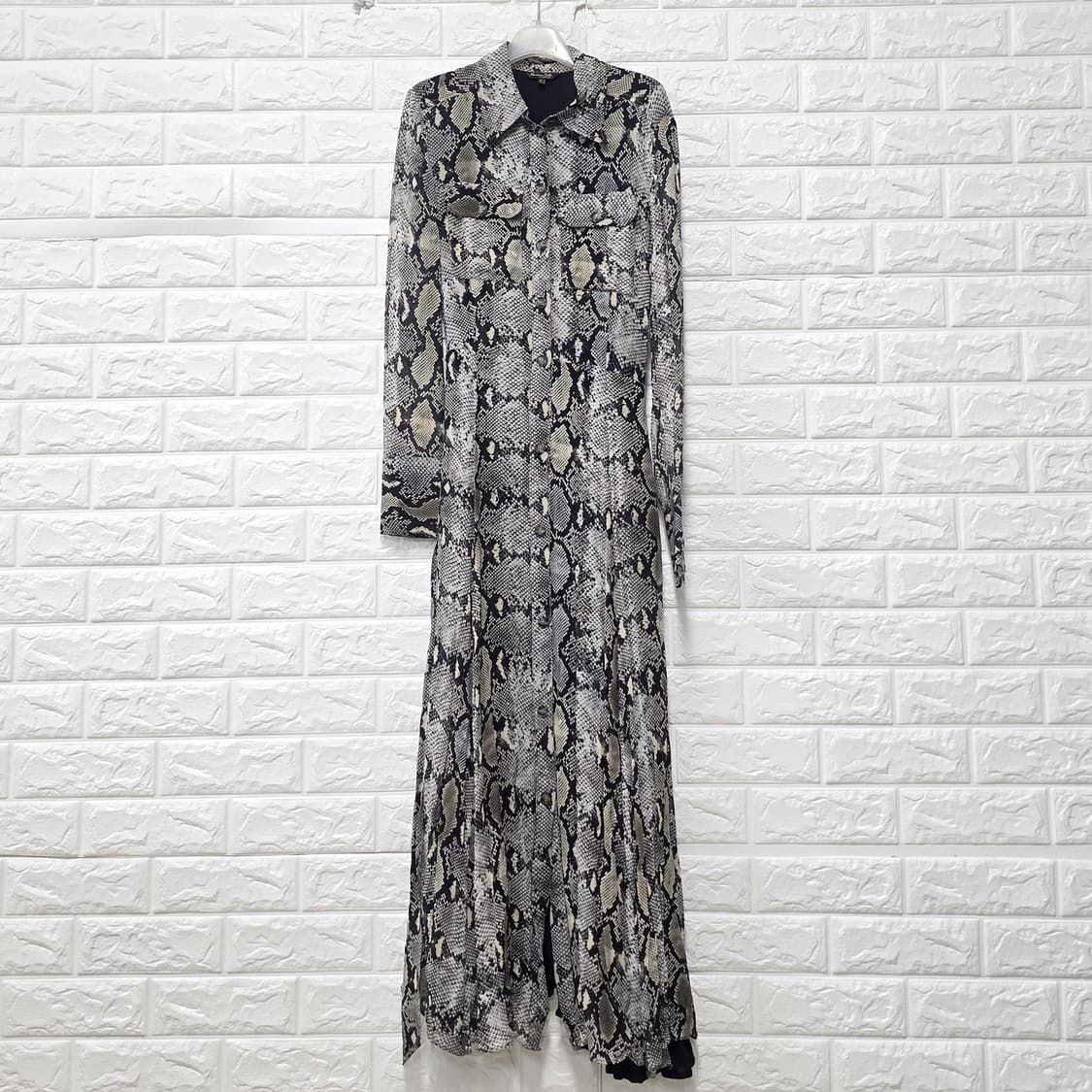 택포_ 마시모두띠 스네이크 패턴 롱 원피스 M ehf 상품이미지1