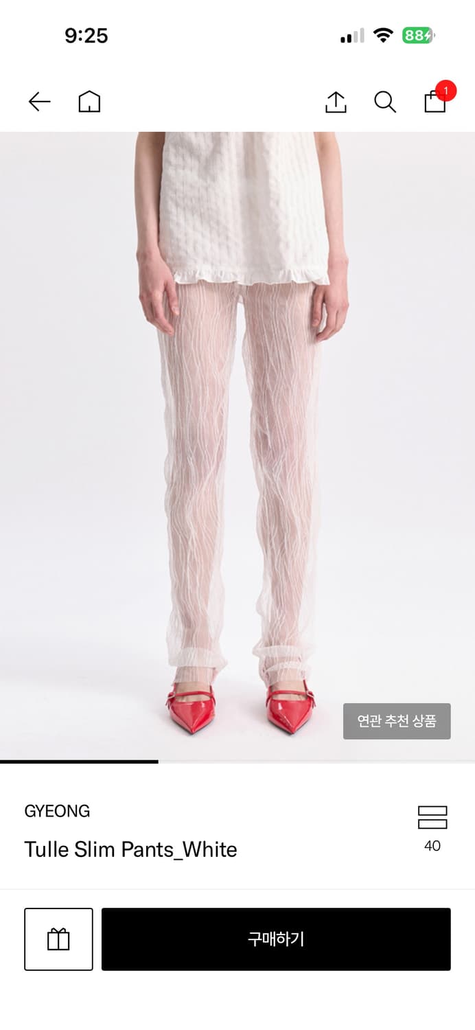 레이스 슬림 팬츠 상품이미지2