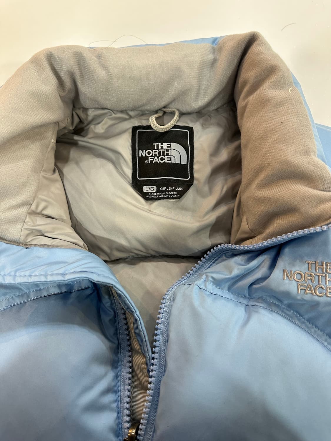 노스페이스 패딩 하늘색 여성 상품이미지4