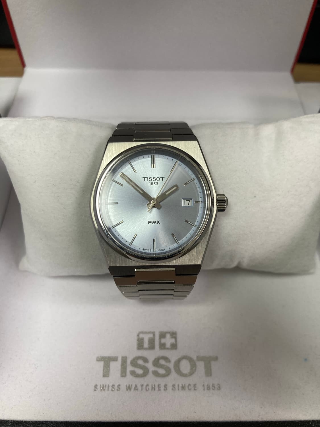 티쏘 prx 35mm 라이트블루 신품급 풀박스 상품이미지1