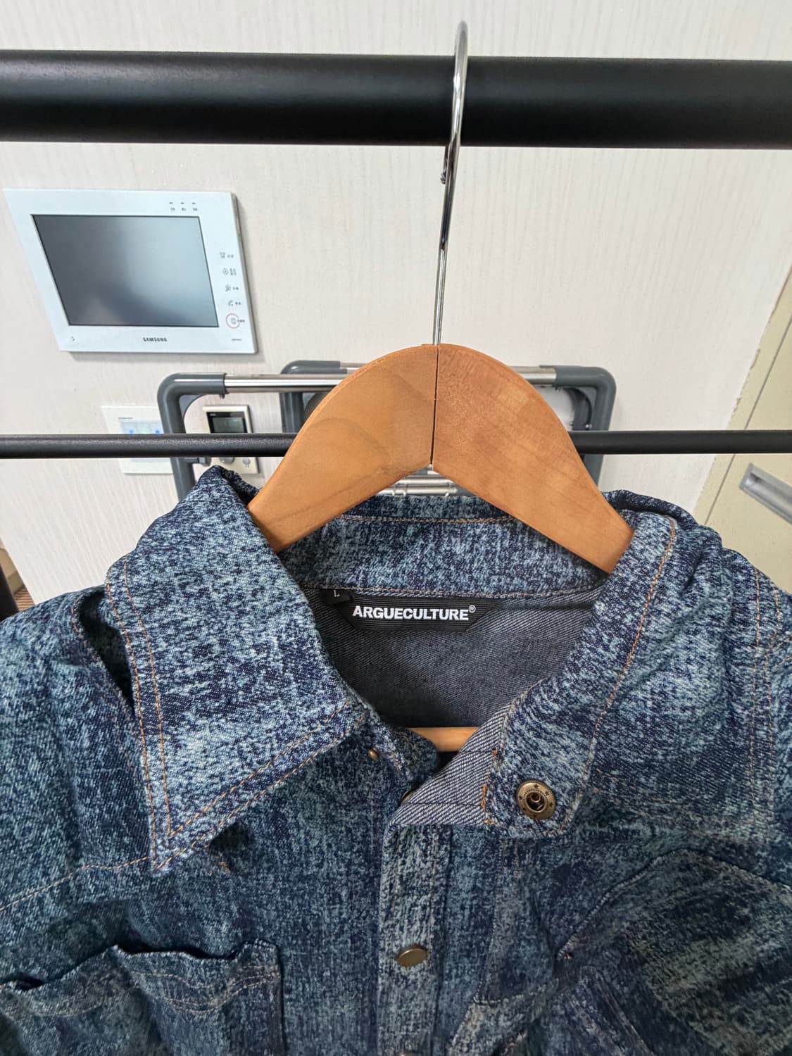 ARGUECULTURE 데미지 데님 셔츠/L(해외사이즈) 상품이미지3