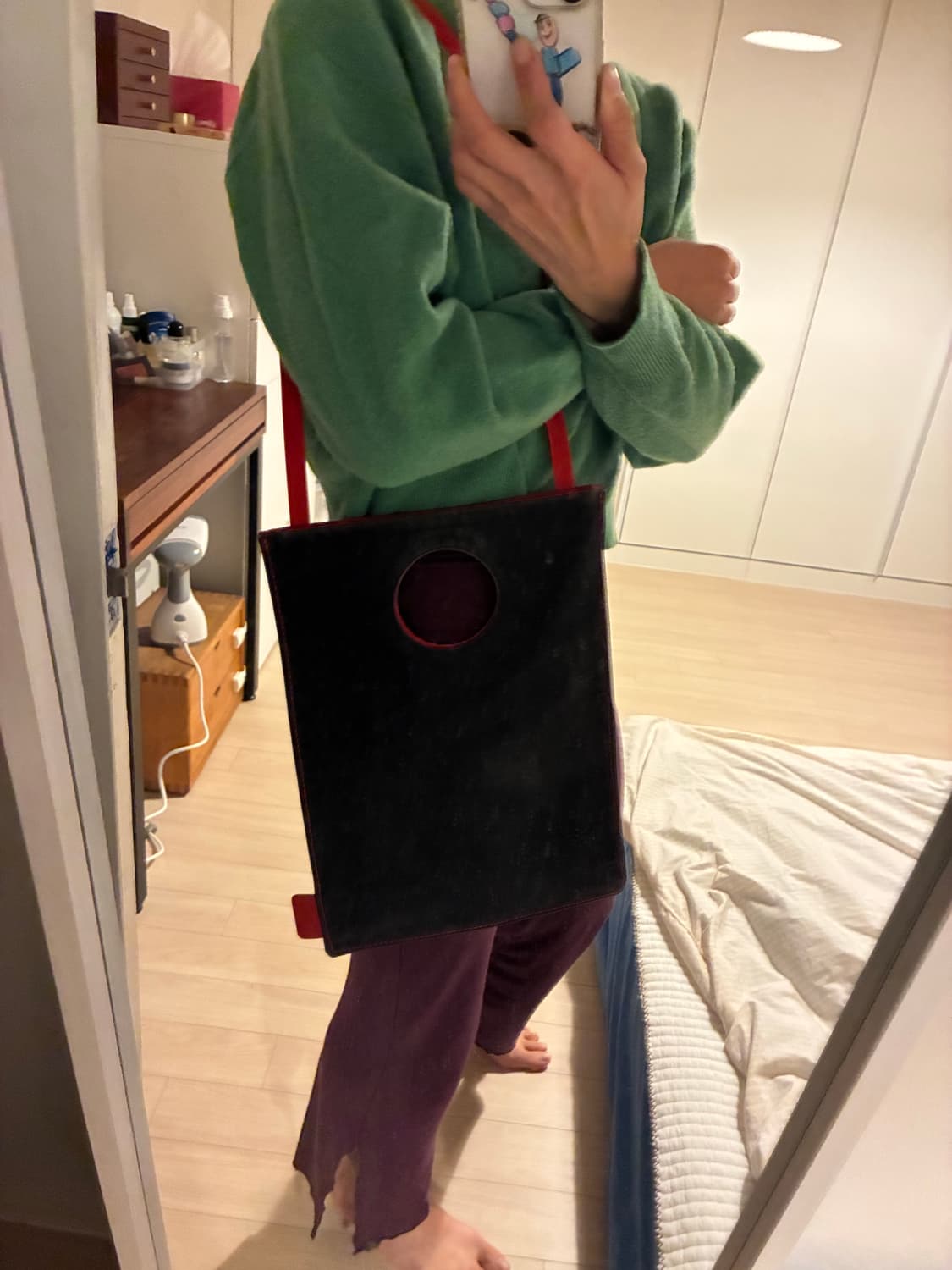 [정품] 요지야마모토 2way 세로형 캔버스 백 상품이미지8