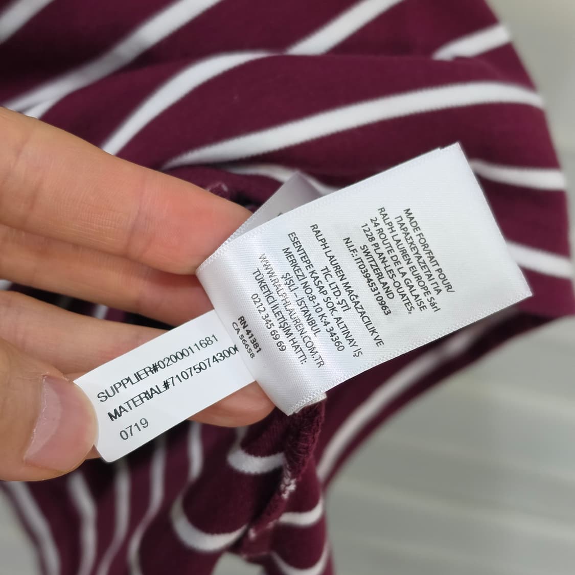 폴로 랄프로렌 스트라이프 반팔 카라티- L 상품이미지9