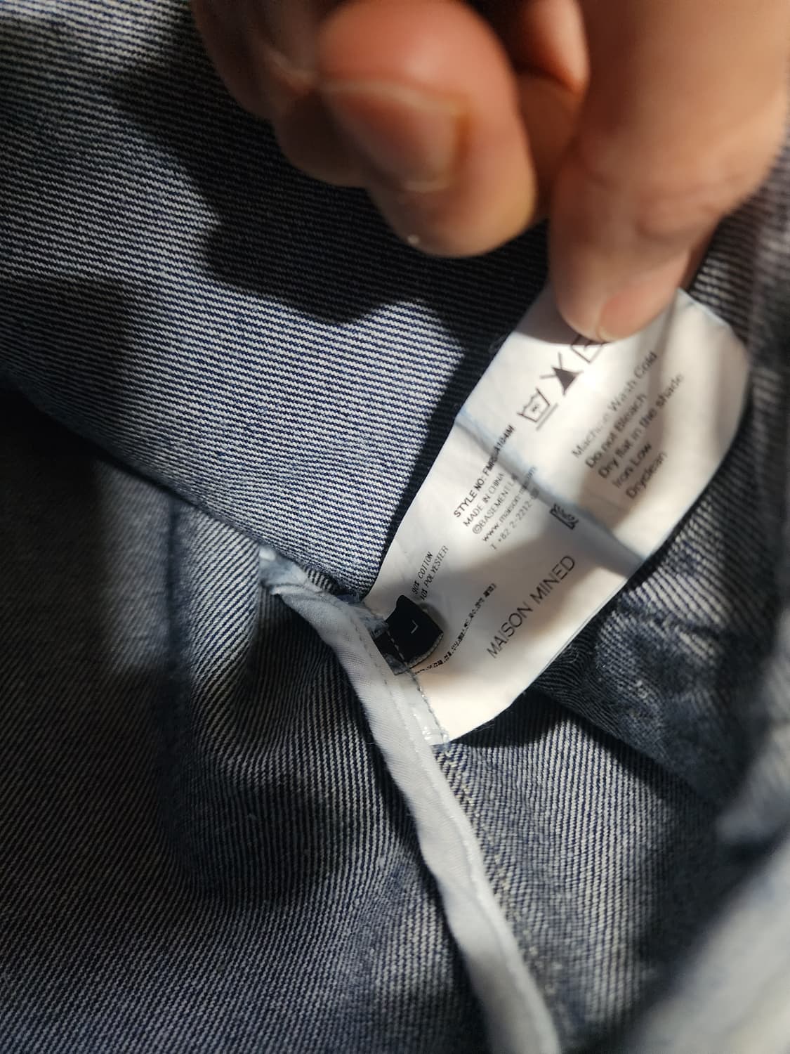 메종미네드 블루 스트라이프 데님 자켓 L 상품이미지3