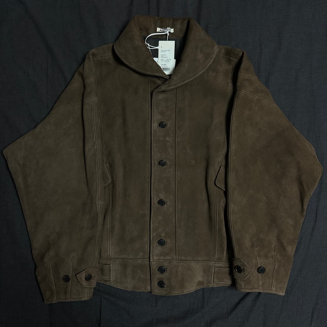 [3] AURALEE 오라리 실키 그레인 스웨이드 블루종 다크 브라운 상품이미지8