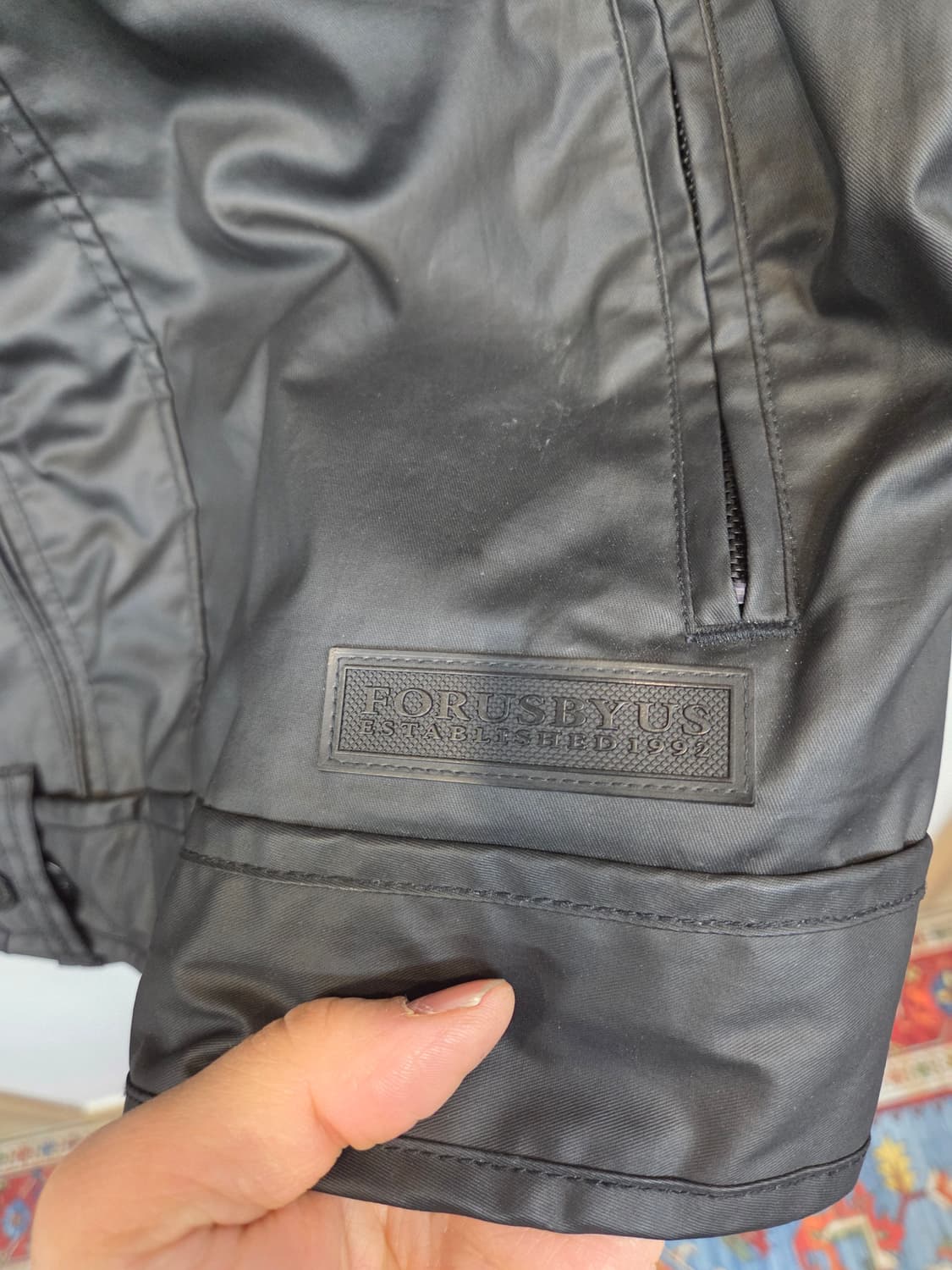 푸부 싸인 자수로고 레이싱 라이더 레인 코팅 자켓 m L 상품이미지6