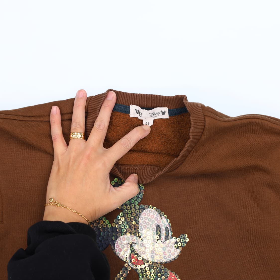 [55] 디즈니 여성 미키마우스 스팽클 기모 맨투맨 1215H1 상품이미지3