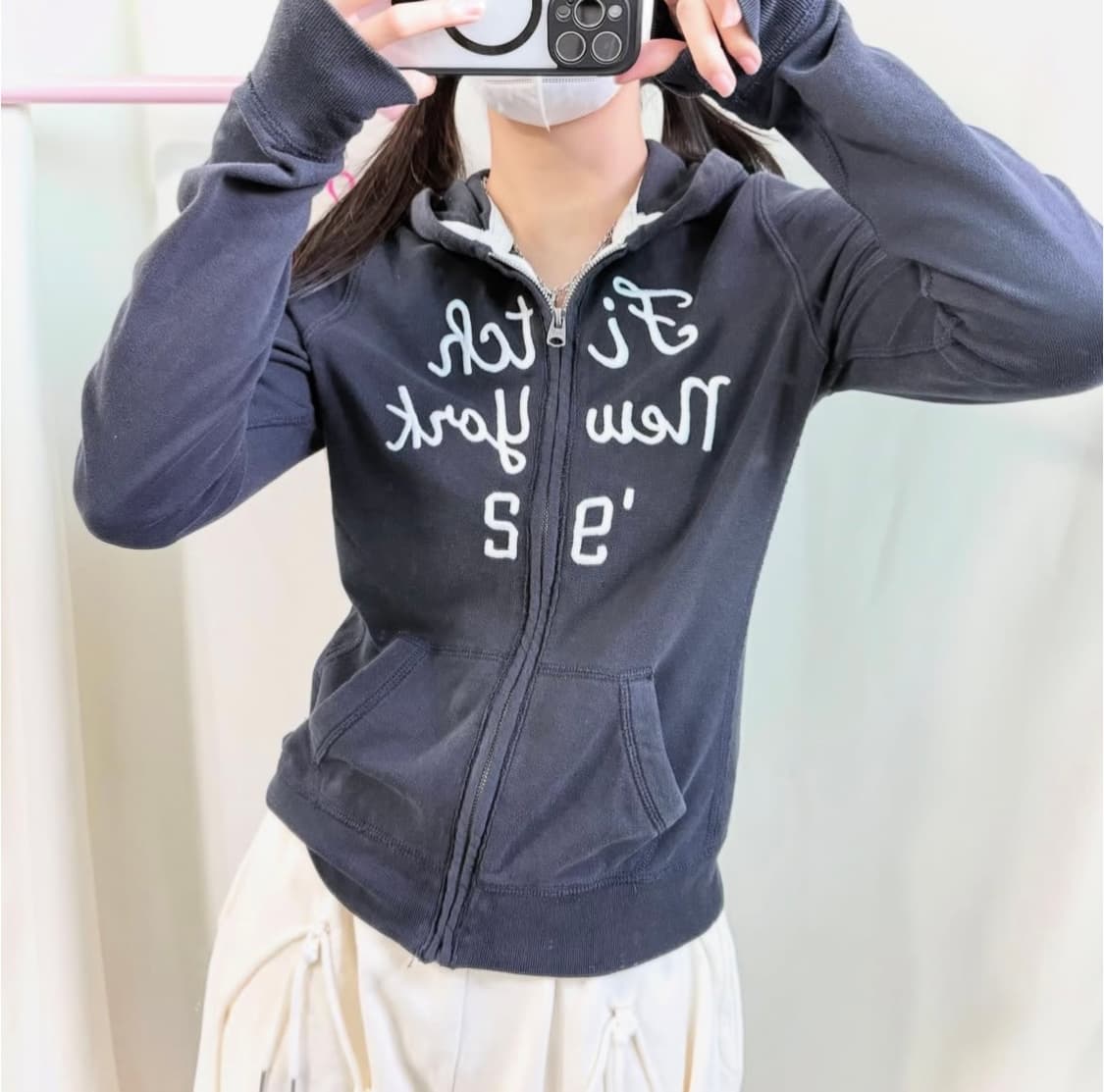 아베크롬비 희귀매물 네이비 후드집업 상품이미지2