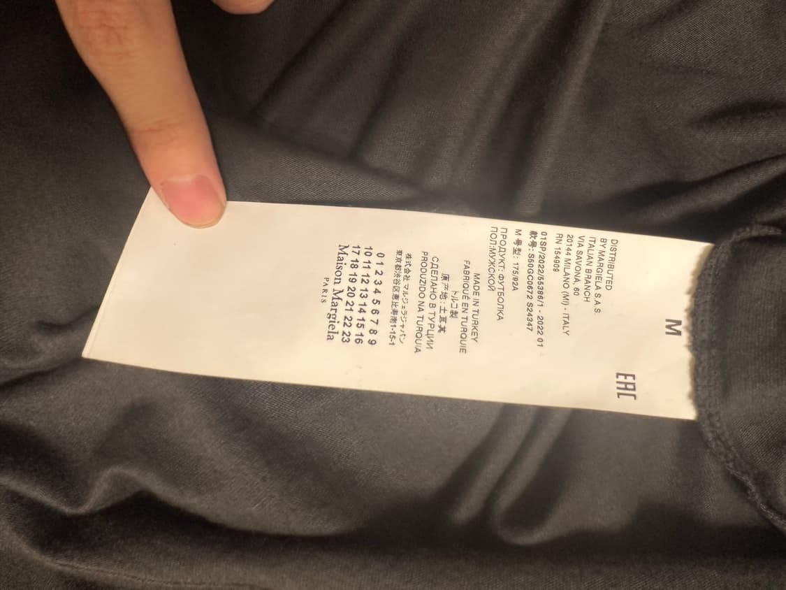 마르지엘라 스티치 반팔 M 블랙 상품이미지3