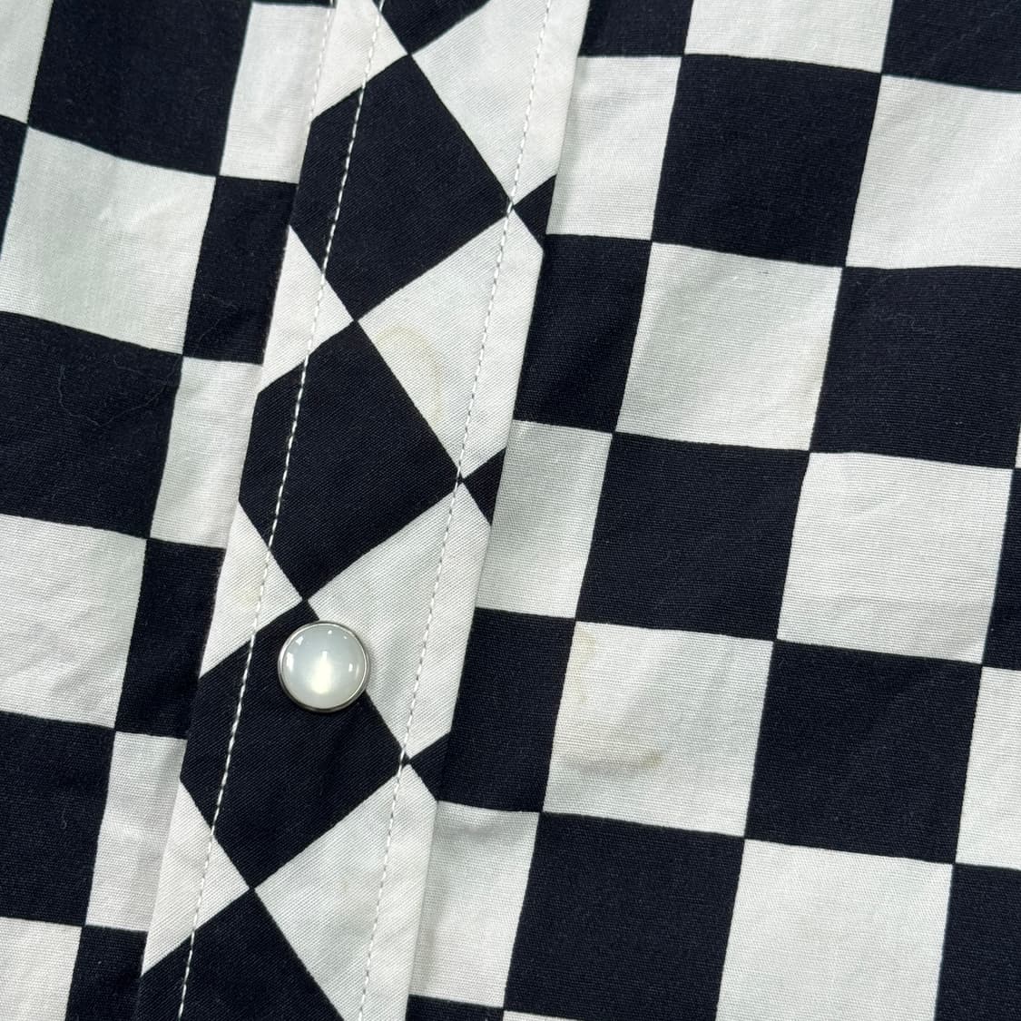 스투시 검흰 체커보드 웨스턴 셔츠 XL 상품이미지10