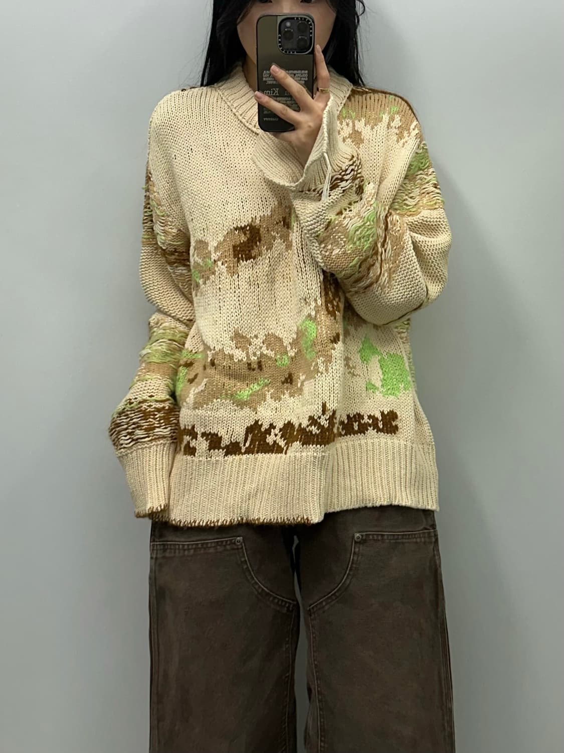 앤더슨벨 유니섹스 델라 인타샤 크루넥 스웨터 니트 상품이미지1