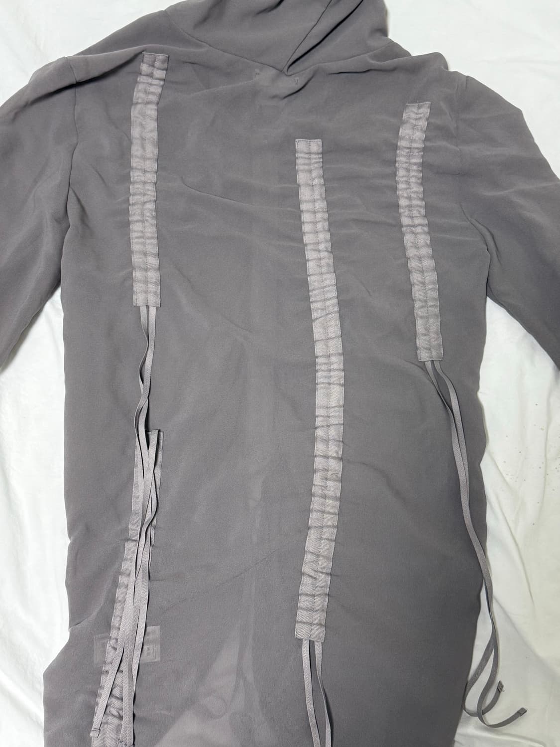 나체 셔링 쉬폰 후디집업 그레이 상품이미지7