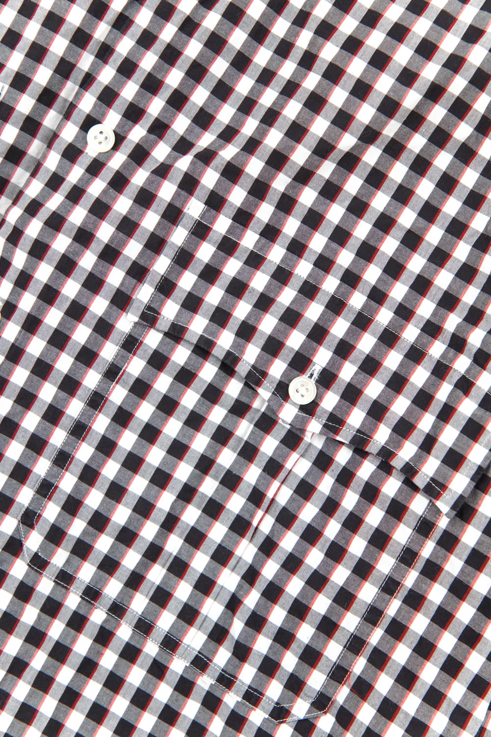 Porter classic 롤업 깅엄 체크셔츠 블랙화이트 상품이미지4