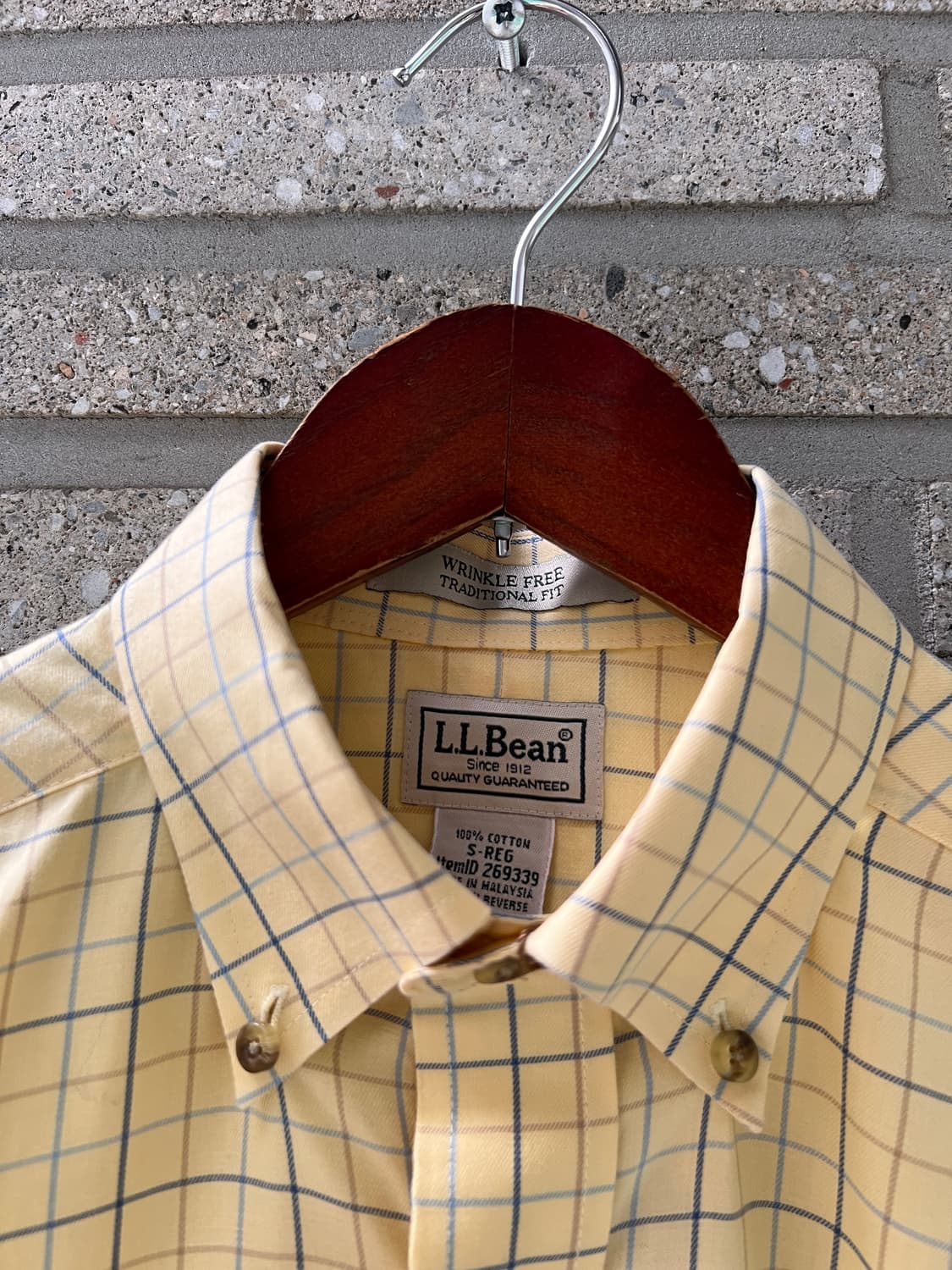 [S]L.L.Bean 엘엘빈 옐로우 그래프 체크 셔츠 상품이미지3