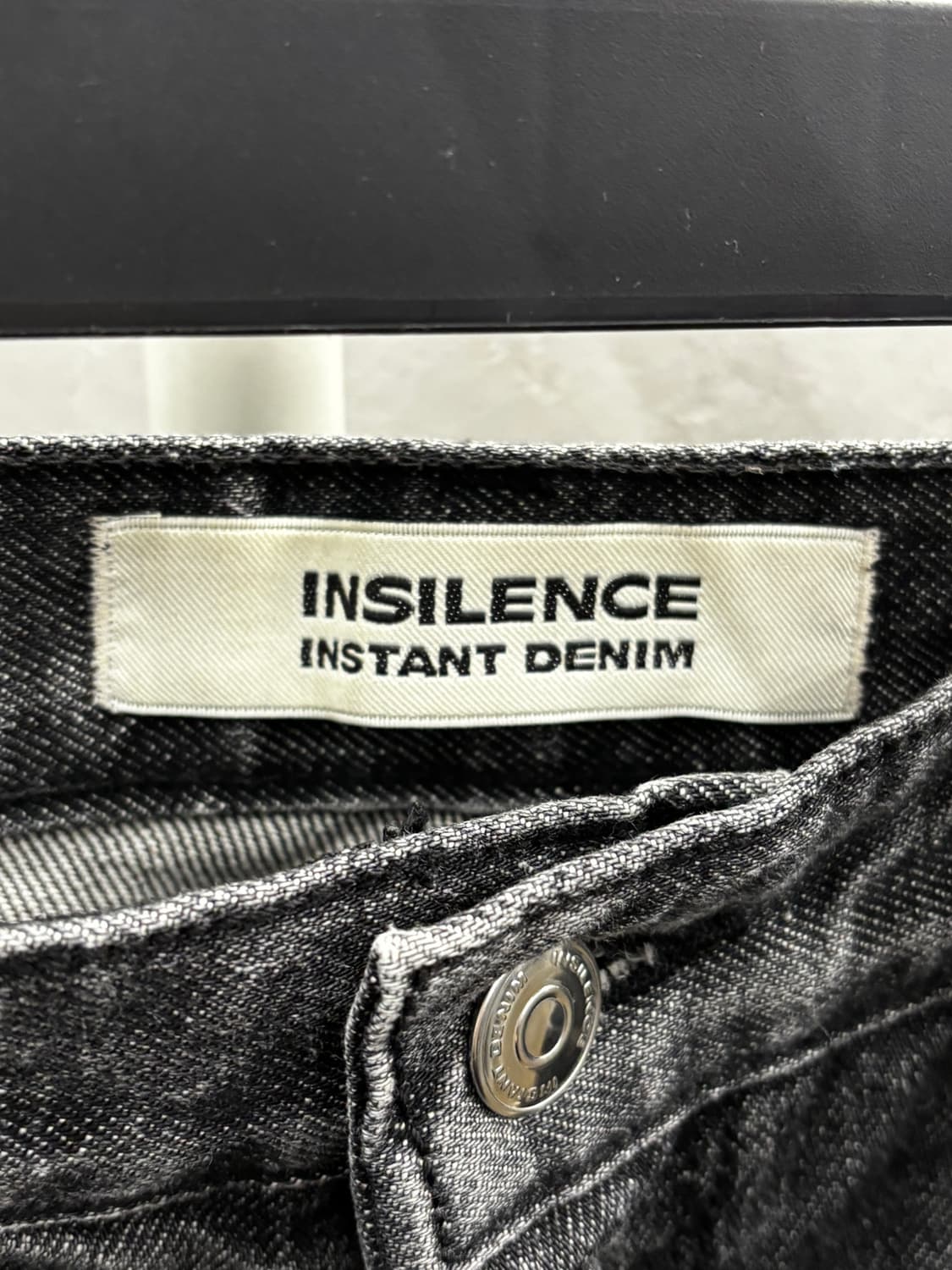 insilence 블랙 워싱 데님 청바지 L 상품이미지4