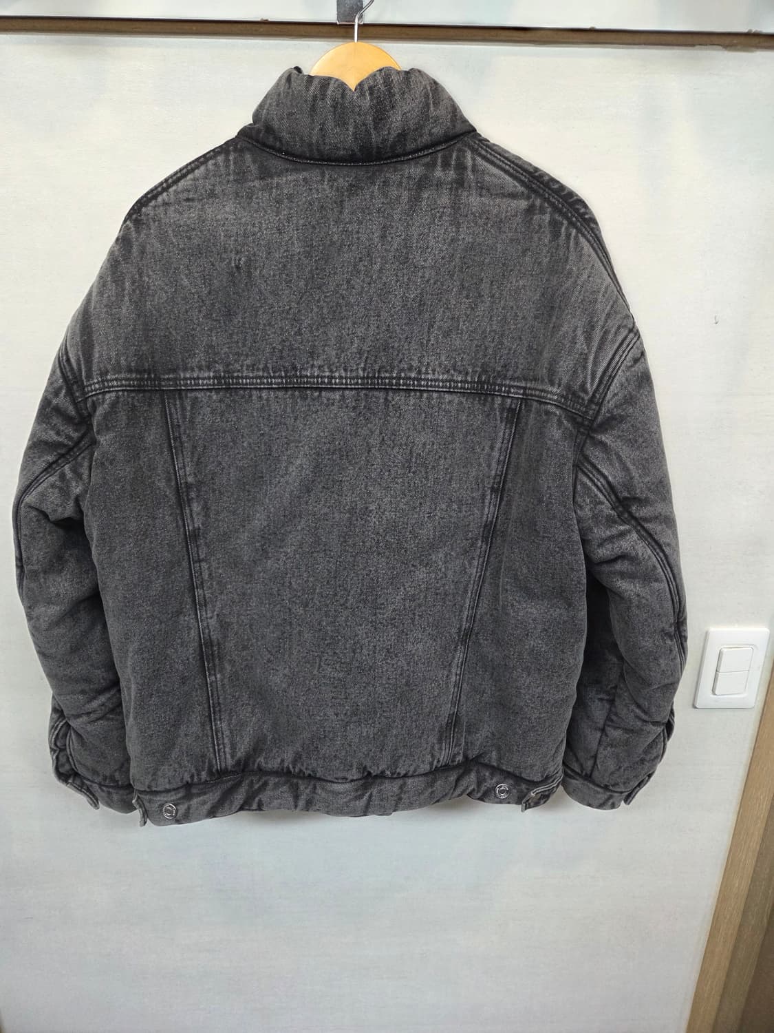 인터섹션 빈티지워싱 패딩 데님자켓 대략 L 오버핏  상품이미지2