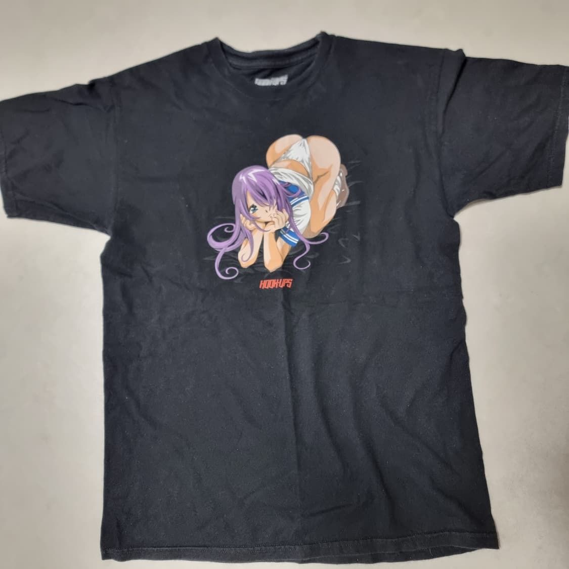 hook ups검정색 티셔츠 상품이미지1