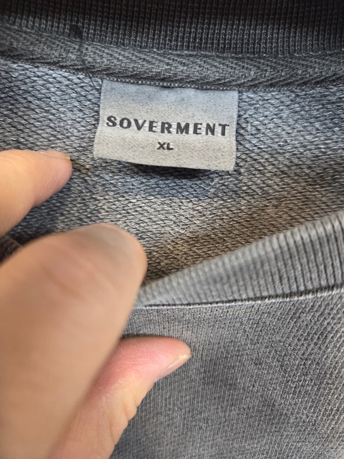 소버먼트 피그먼트 오버핏 맨투맨 xl 상품이미지3