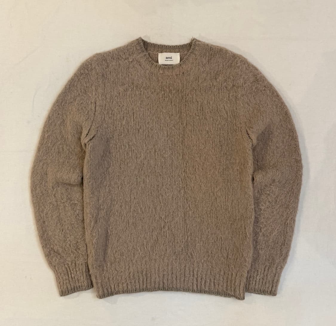 22FW 아미 브러쉬드 알파카 울 니트 베이지 상품이미지1