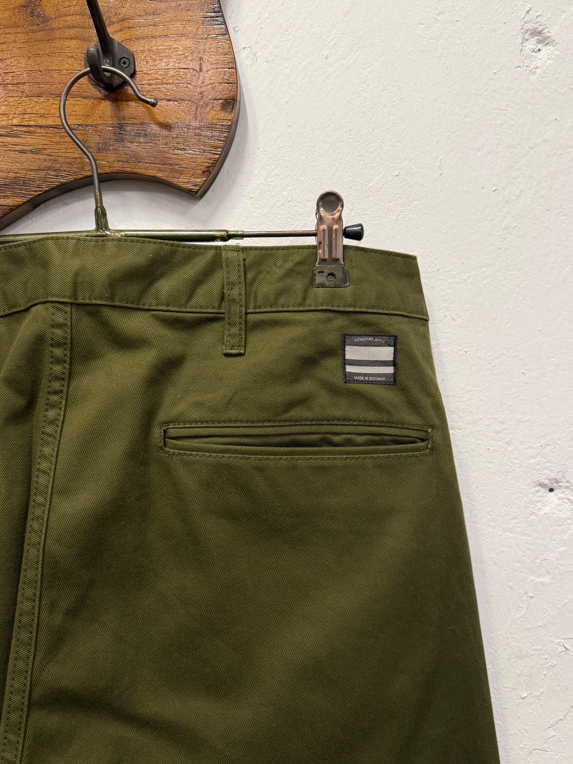33) Momotaro Jeans Olive Green Work Pant 상품이미지2