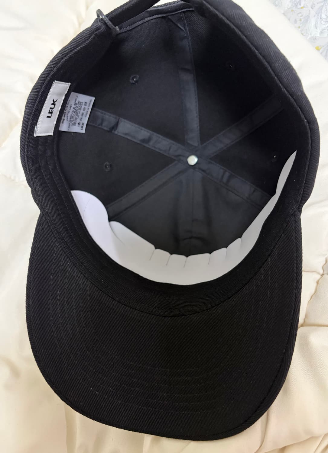 LEUK 루크 사의 AM 로고 블랙 캡(신우재 모자) 택O 새상품 상품이미지4
