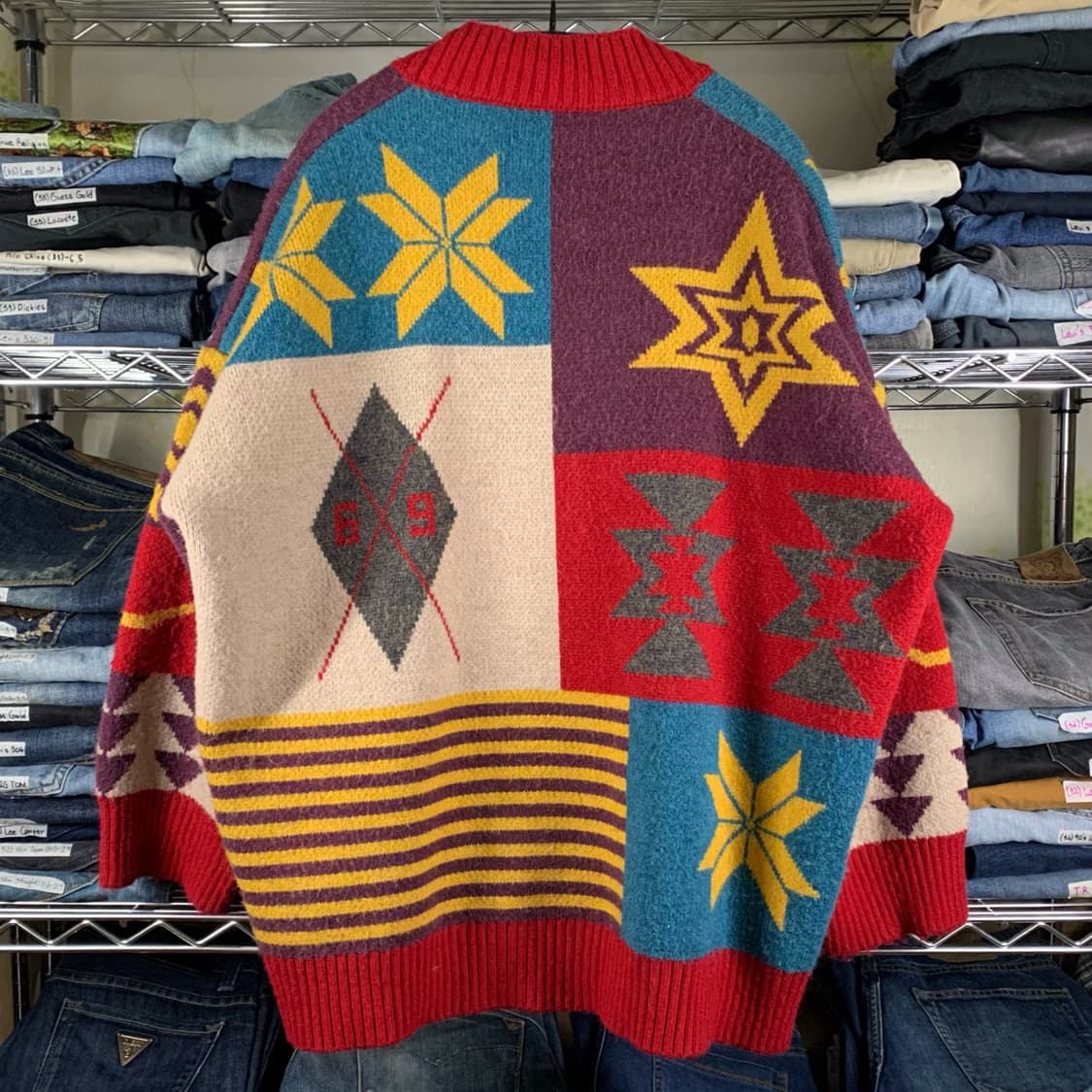 [M] VTG 노르딕 패턴 가디건 상품이미지3