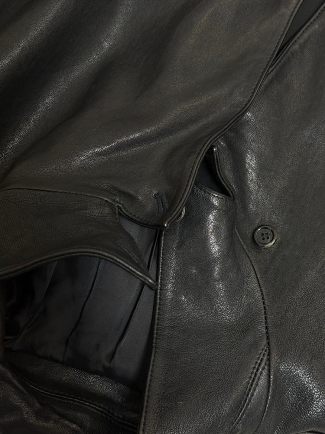 유스 워시드 레더자켓 M 새상품 상품이미지3