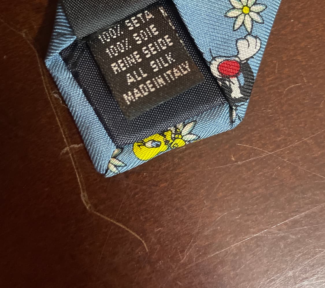 빈티지 루니툰즈 silk 넥타이 made in Italy 상품이미지5