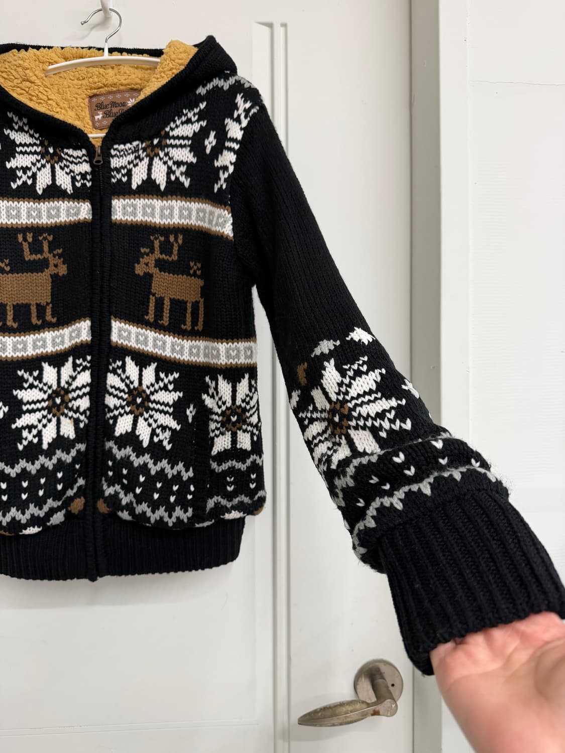 일본빈티지 노르딕 보아털 후드집업 자켓 상품이미지7