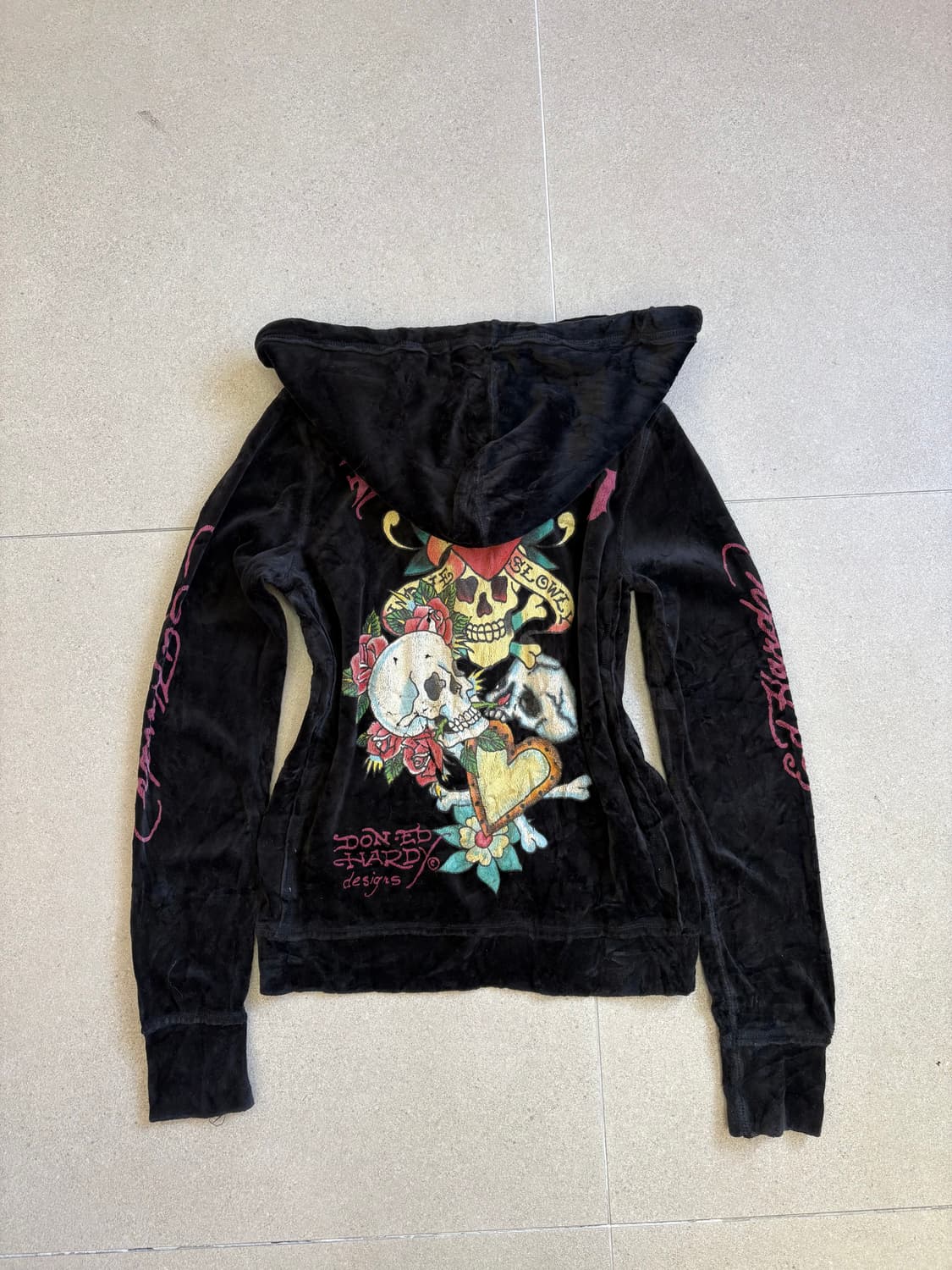 에드하디 벨벳 후드집업 상품이미지1