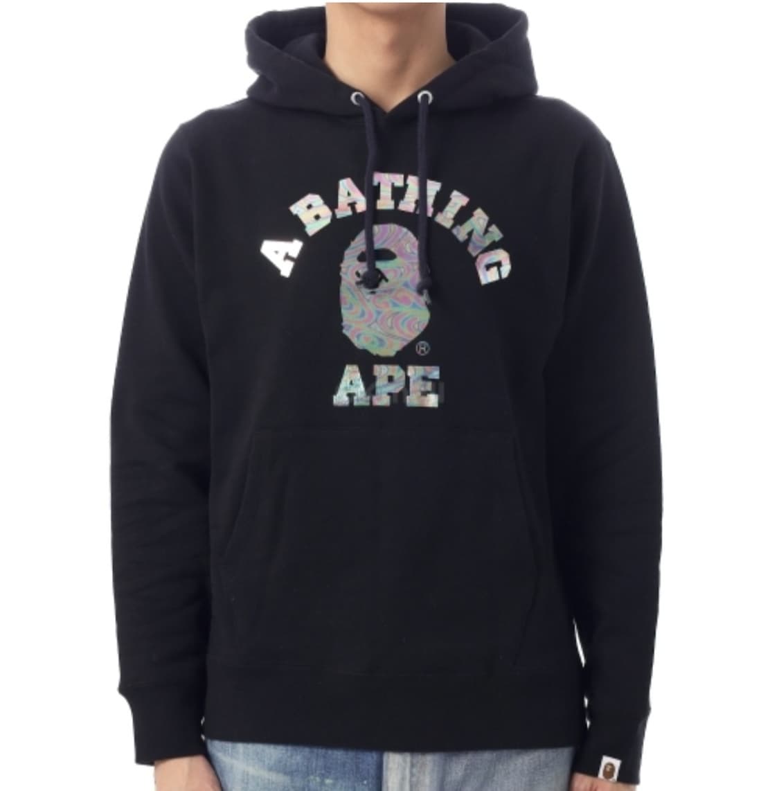 BAPE 베이프 블랙 홀로그램 후드티 상품이미지1