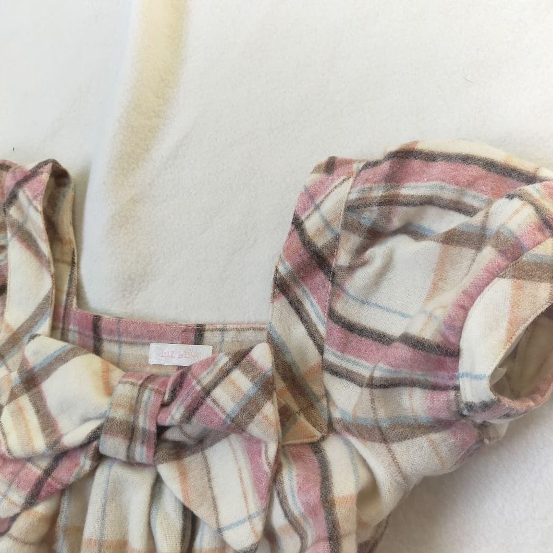 리즈리사 리본 체크 원피스 상품이미지2