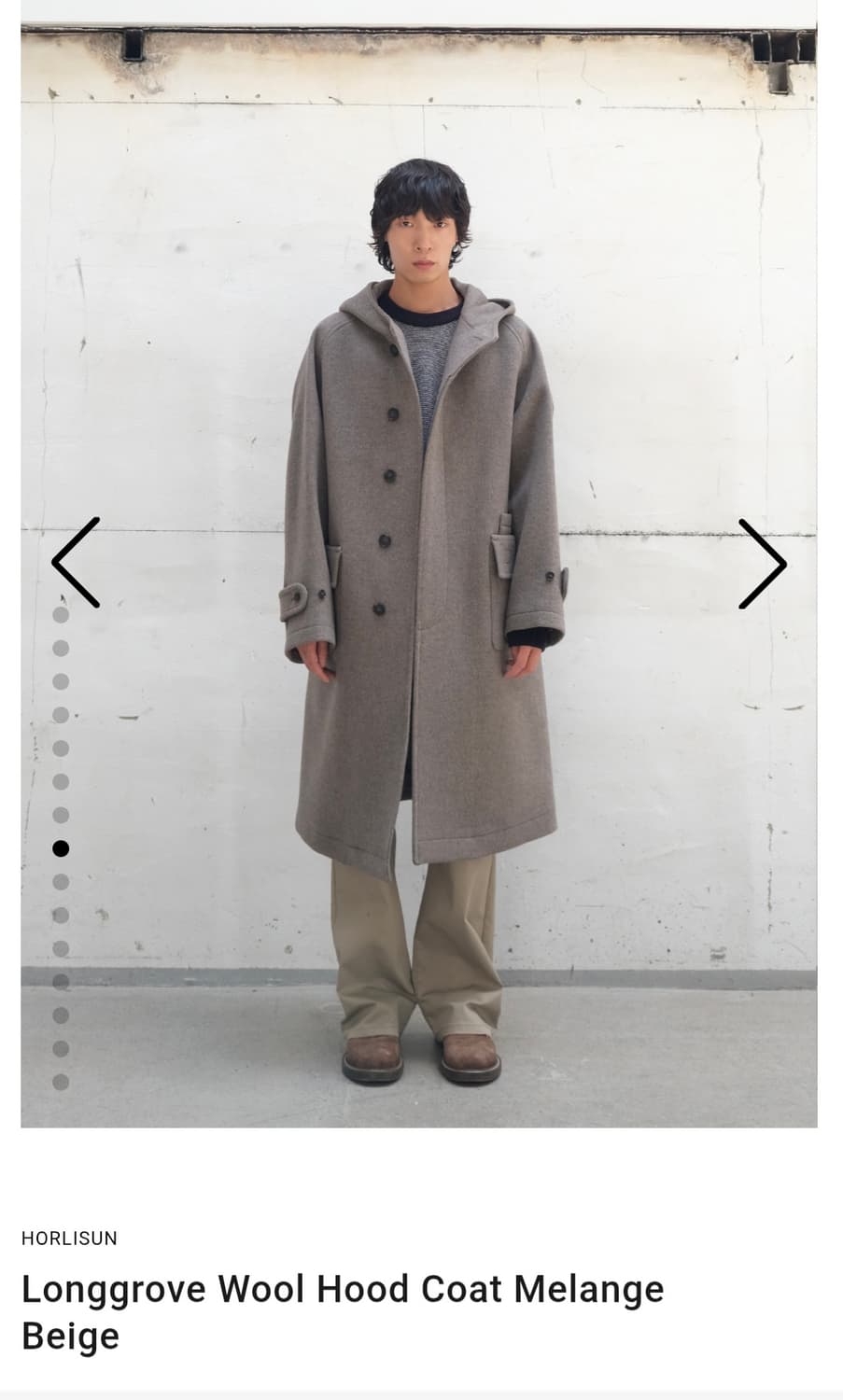 25FW 홀리선 후드코트 멜란지베이지 S사이즈 상품이미지3