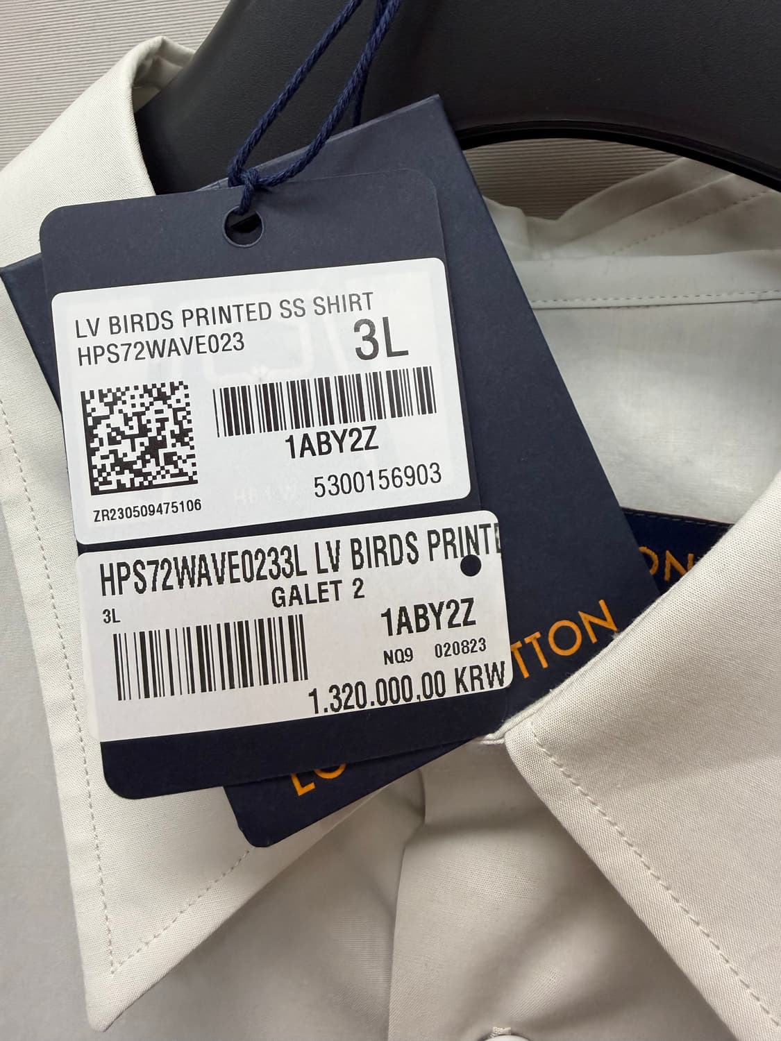 루이비통 LV 버드 프린트 쇼트 슬리브드 코튼 셔츠 ( 110 ) 상품이미지7