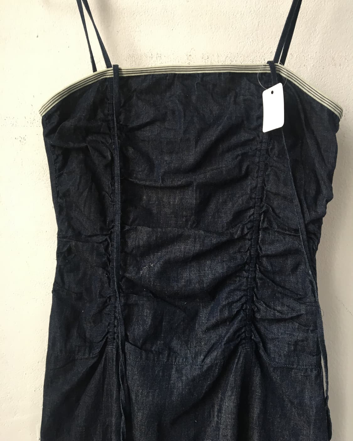 Shirring point denim onepiece 상품이미지5