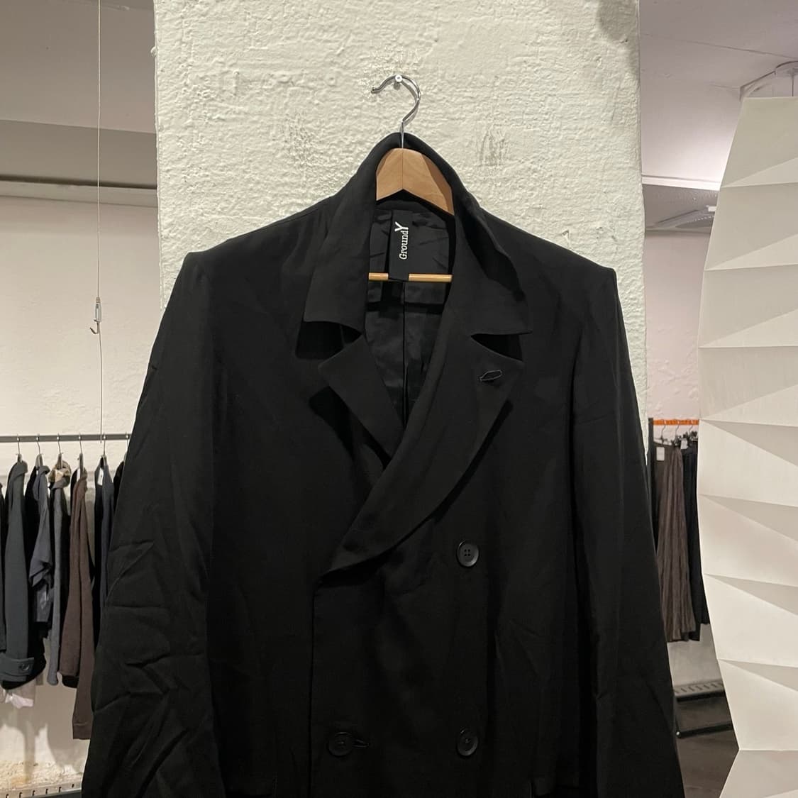 요지야마모토 오버사이즈 레이온 코트 상품이미지2